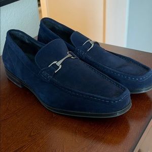 Mens Stacy Adams navy suede shoes sz 14
